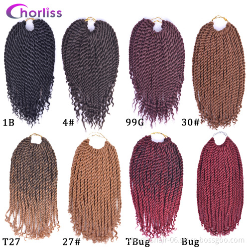 Wholesale Ombre Prelooped Passion Twist Water Wave Hair Synthetic Crochet Hair Braids Natural Passion Spring Twist For African